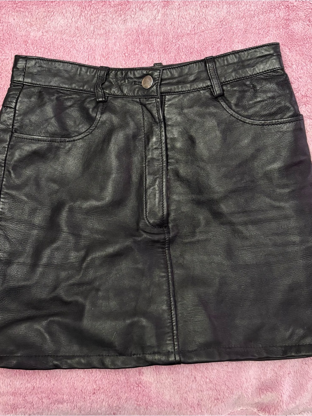 Vintage Black Leather Mini Skirt Screamin’ Eagle